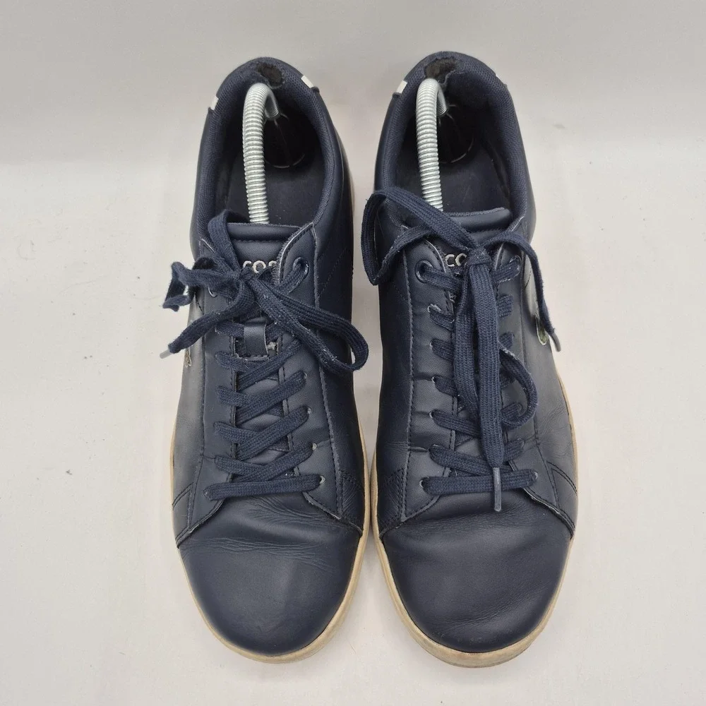 Lacoste Shoes Mens Size 10 Navy Carnaby Evo BL 1 Leather Sneakers‎ 733SPM1002003